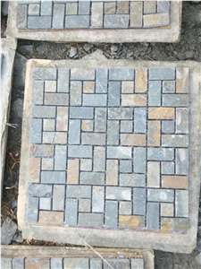 China Rust Slate Mosaic, Mosaic Pattern
