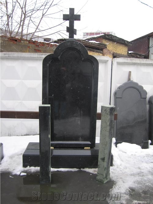 Cross Tombstone & Monument, Shanxi Black Granite Monument & Tombstone