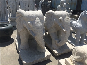 G603 Granite Elephant Garden Sculptures