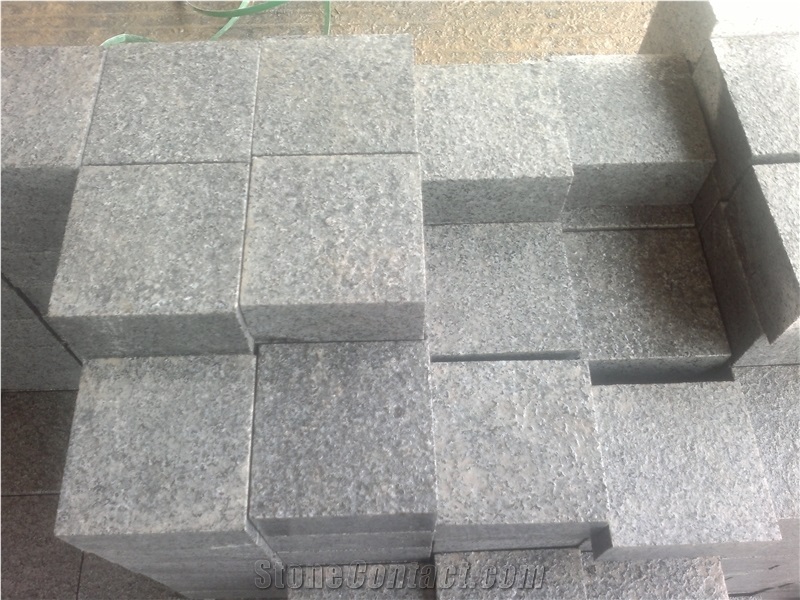 G654 Padang Dark Grey Granite Cube Stone,Flamed Cube Stone