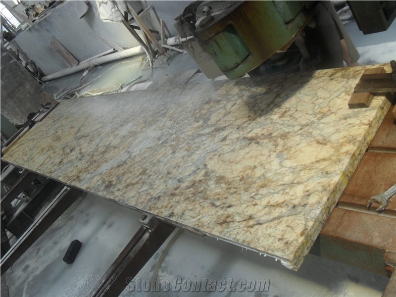 Golden Diamond Flower Granite Kitchen Worktop