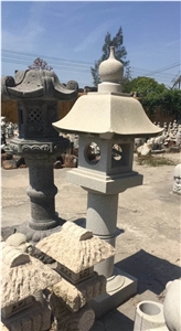Japanese Style Lantern, Silver Grey Granite Lanterns