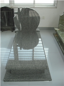 Juparana India Granite Polish Single Cross Monument & Tombstone