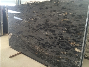 Matrix Motion Granite Slab, Brazil Black Granite