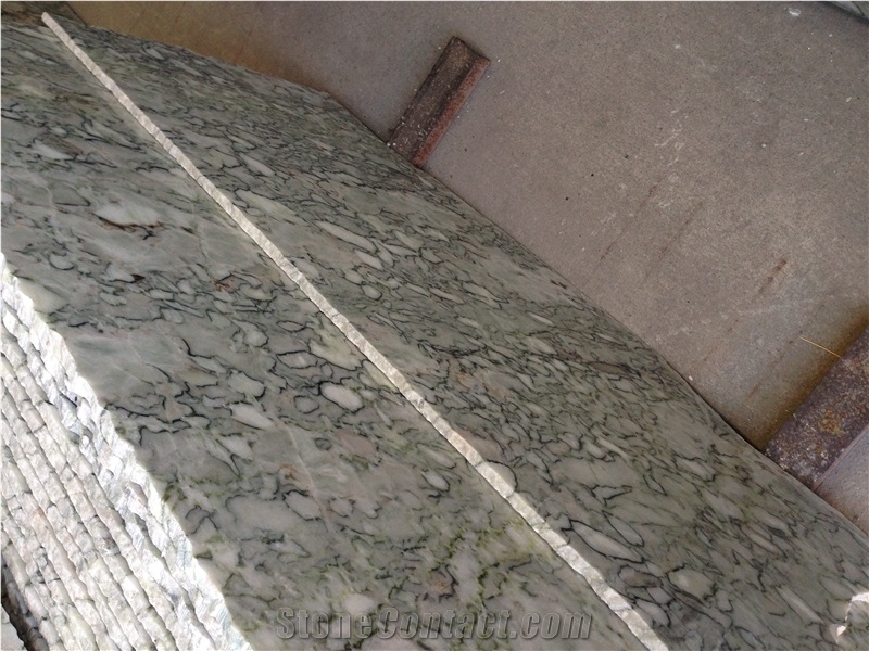 Peacock Green Marble Slab, China Green Marble