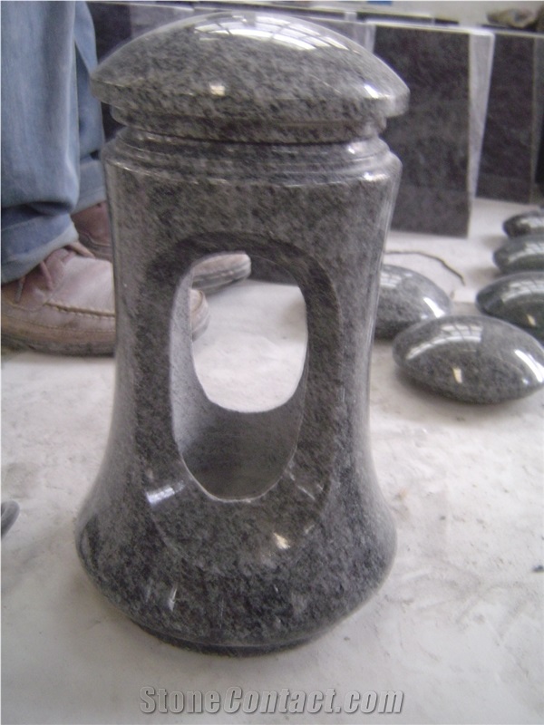 Shanxi Black Granite Monumental Vases,Flower Holder