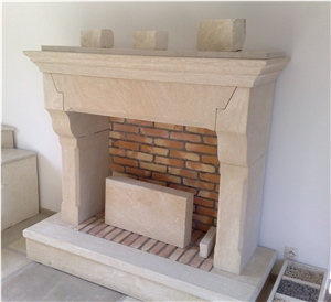 Sireuil Dore Limestone Fireplace Mantel