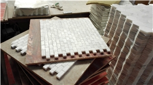China Chipped Mosaic, White Marble Chipped Mosaic