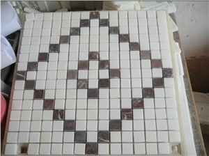 Fantastic Chipped Mosaic, White Marble Chipped Mosaic