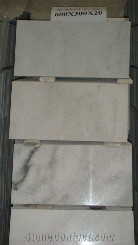Fantastic Dark Grey Marble Slabs & Tiles, China Crystal White Marble Tiles