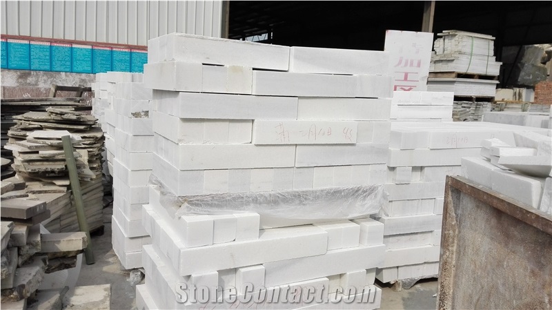 Fine Crystal White Marble Thick Tile
