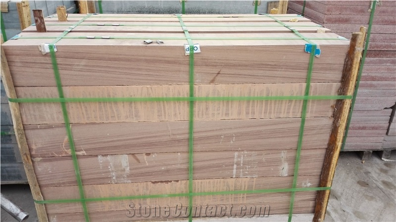 Graceful Bush-Hammeredred Vein Sandstone,Sandstone Tiles,Sandstone Wall Covering & Floor Coverin