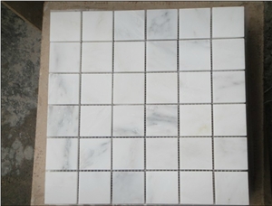 Natural Chipped Mosaic, White Marble Chipped Mosaic