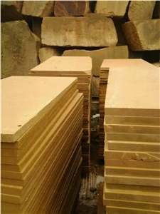 Natural Golden Sandstone Slabs & Tiles, China Yellow Sandstone