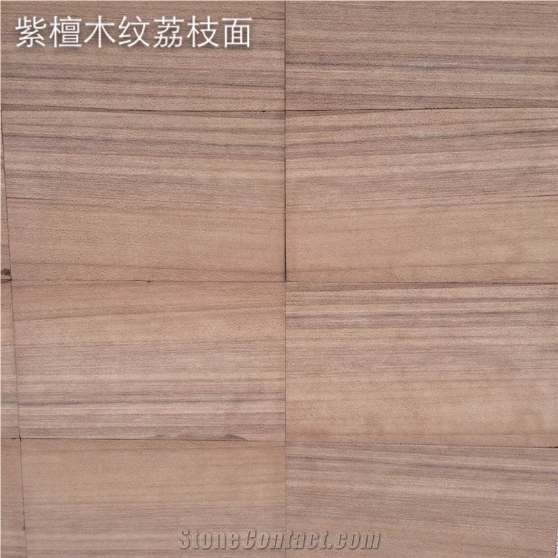 Sichuan Bush-Hammered Red Wooden Sandstone