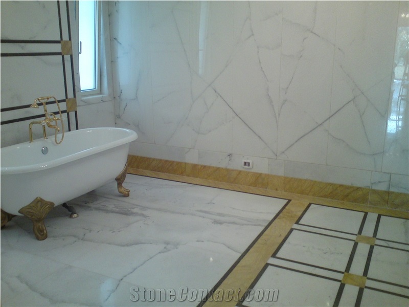 Sichuan Landscape White Marble Tiles, China Crystal White Marble Slabs & Tiles