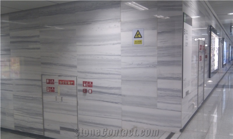 White Wood Marble Tile & Slab China White Wooden Marble
