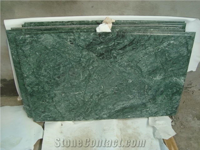 India Green Marble Kitchen Countertops, Green Marble Worktops
