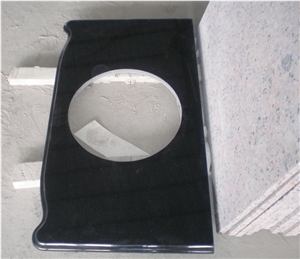 Absolute Black Granite Polished Bathroom Tops & Vanity Tops, China Black Granite
