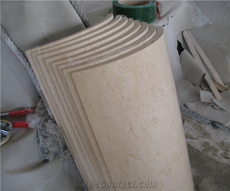 Beige Marble Columns, Column Tops and Bases