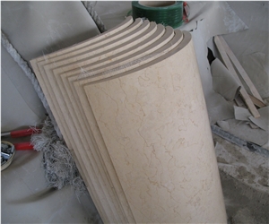 Beige Marble Columns, Column Tops and Bases