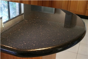 Black Galaxy Granite Kitchen Countertops/Worktop, India Black Granite Kitchentops