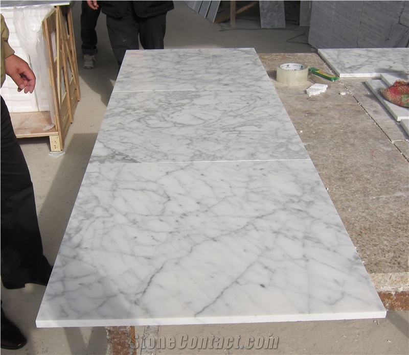Branco Carrara Marble Polished Slab & Tile, Italy White Marble