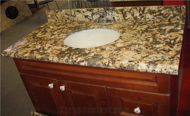 Brazil Yellow Granite Polished Bath Tops & Vanity Tops
