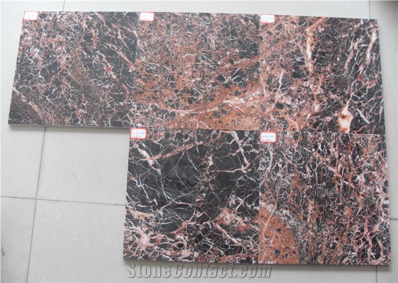 Brown Beauty Marble Polished Tile, China Cheap Marble