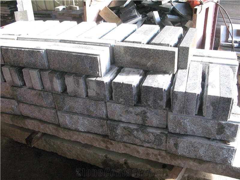 China Bianco Sardo Granite Natural Split Wall Stones, G623 Silvery Grey Granite Wall Cladding