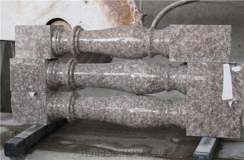 China Cheapest G687 Peach Blossom Red Granite Polished Baluster