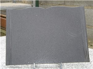 China G654 Granite Honed Book Slant Grave Marker
