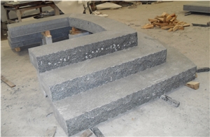 China Impala Black Granite Stairs & Steps, China Grey Granite Outdoor/Square Stairs