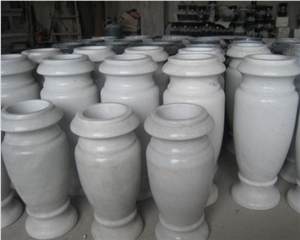 China White Marble Tombstone Vases & Flower Vases