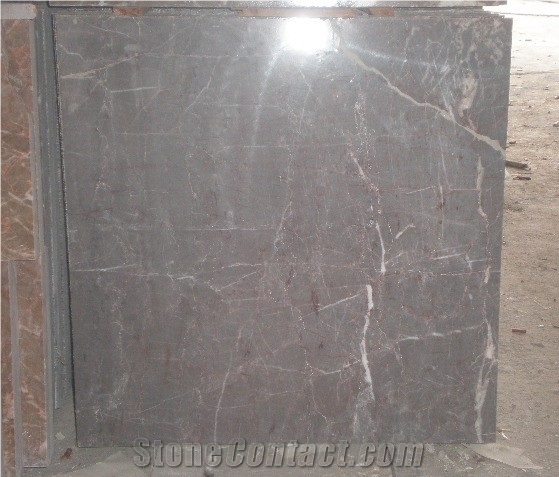 Coloured Grey Marble Polished Slab & Tile, China Cheap Grey Marble