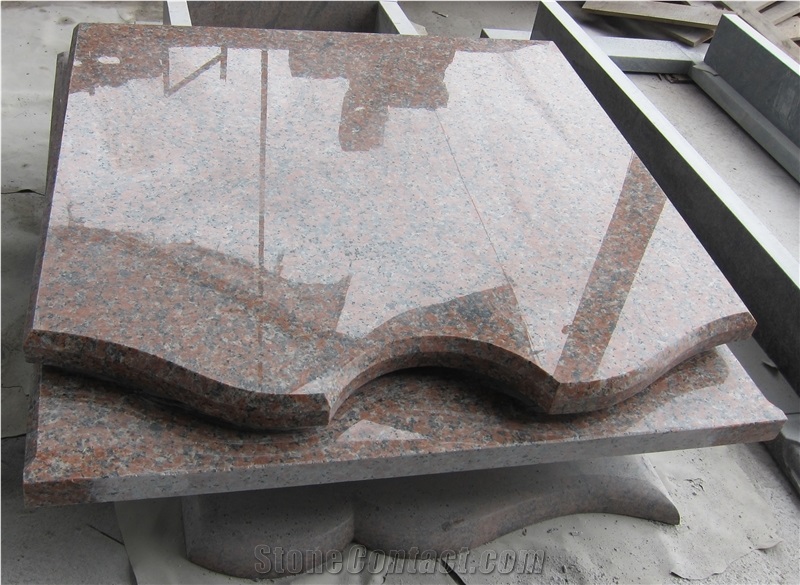 G562 Maple Red Granite Tombstone & Monument