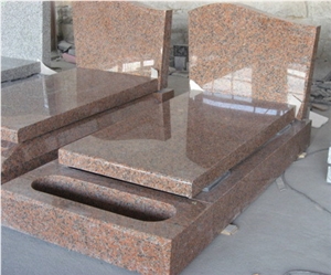 G562 Maple Red Granite Tombstone & Monument