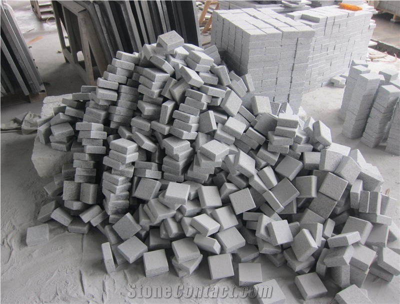 G601 & G602 & G603 Light Grey Granite Cube Stone, China Grey Granite