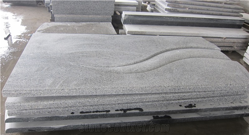 G623 Silvery Grey Granite Tombstone & Monument, China Light Grey Granite Gravestone