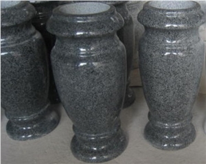 G654 Dark Grey Granite Vases