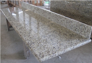 Giallo Ornamental Granite Kitchen Countertops, Brazil Yellow Granite Table Tops