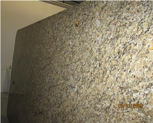 Giallo Santa Cecilia Granite Polished Slab, Brazil Yellow Granite