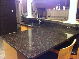 Indian Dark Tan Granite Kitchen Countertops & Desk Tops