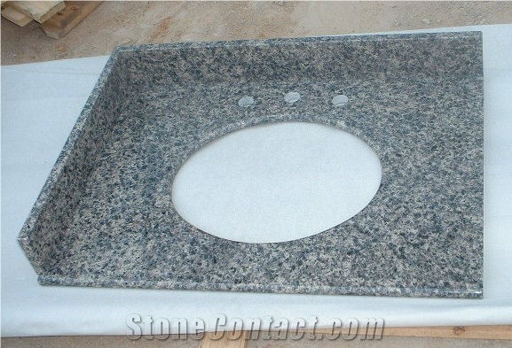Leopard Brown Granite Polished Vanity Tops & Bathroom Tops, China Brown Granite Vanity Tops