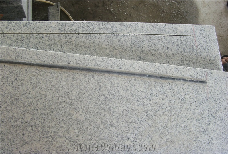 New G603 Granite Polished Steps & Risers, China Light Grey Granite Stairs & Steps