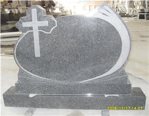 Padang Dark G654 Granite Headstones, China Dark Grey Granite Tombstone & Monument