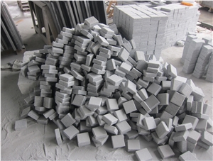Padang Light/Padang White Granite Tumbled Pavers & Cube Stones, China Light Grey Granite