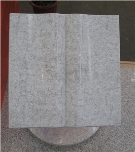 Pearl White Granite Book Shape Grave Markers