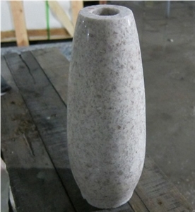 Pearl White Granite Tombstone & Monument Vases