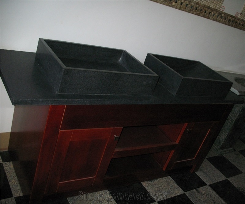 Shanxi Black Granite Polished Round Sinks & Basins